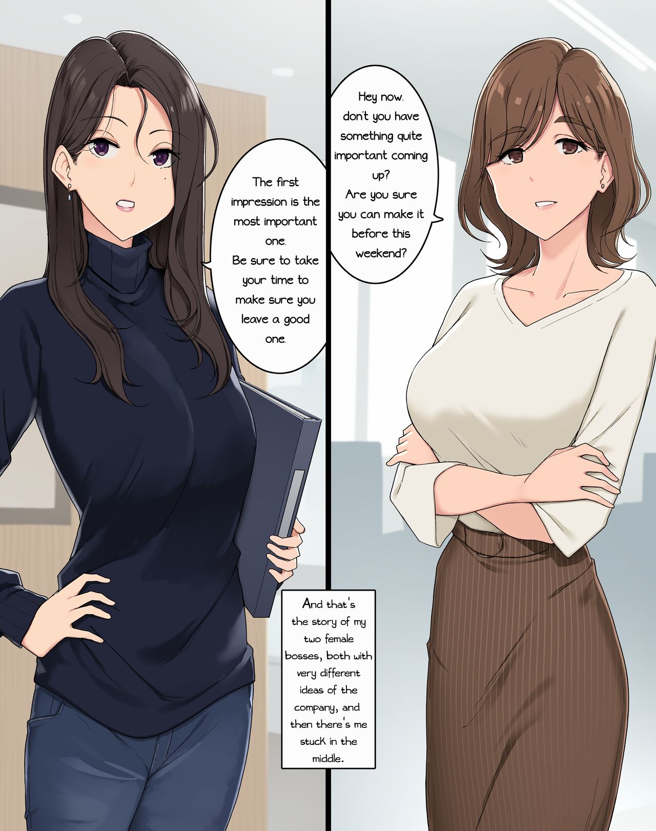 Onna Joushi Futari ni Ryougawa kara Semerarete Nou Bug-rasareru Hanashi page 1 full