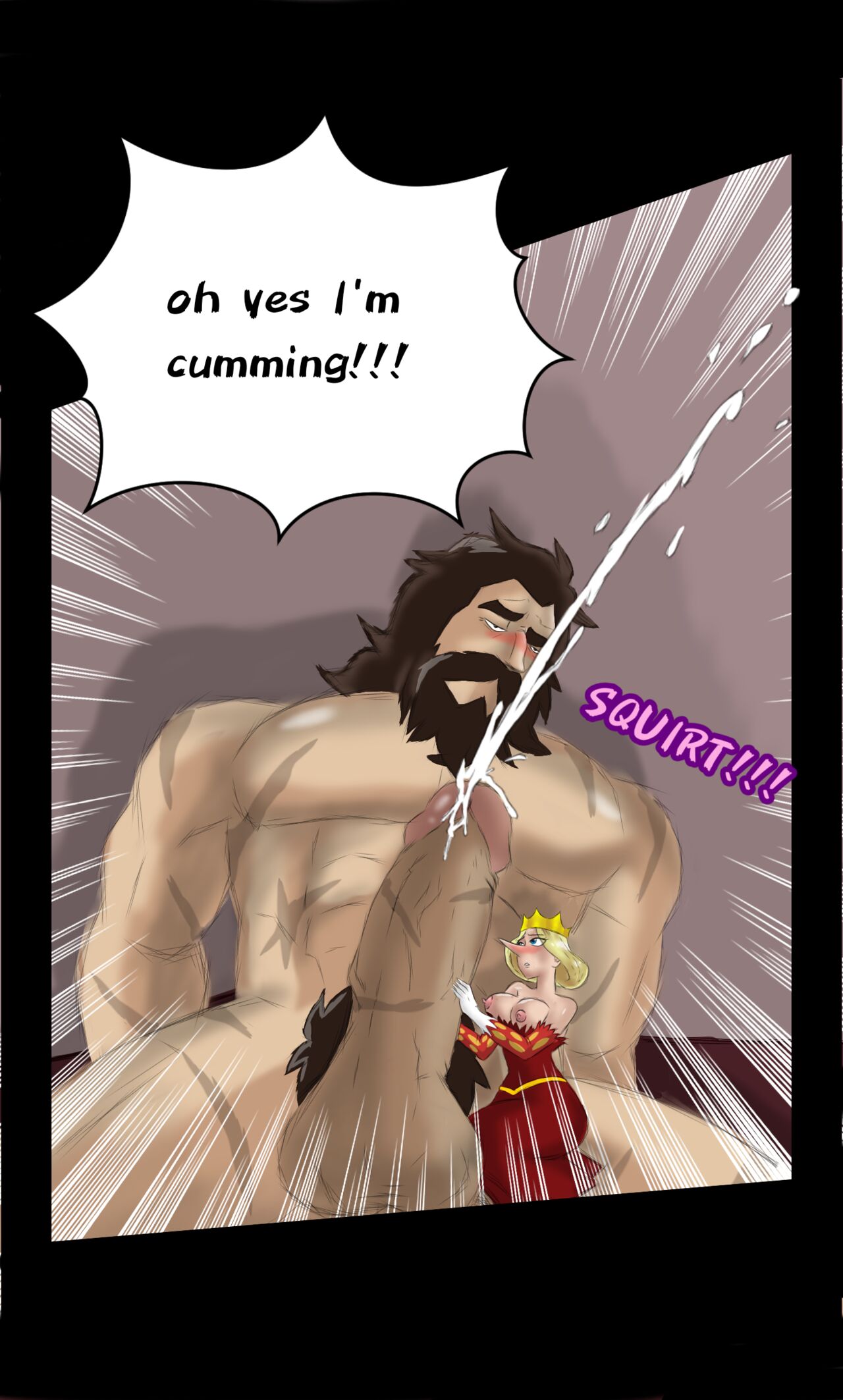 Queen Hilling gives King Bosse a Handjob page 4 full