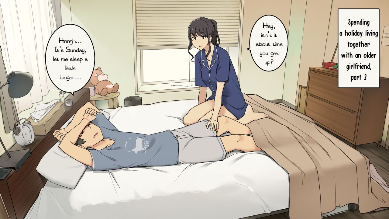 Fudan Onkou na Toshiue Kanojo ni Ichinichijuu Tatasare Semerare Tsuzukeru Hanashi | Something Mild-Mannered Girlfriend Erections Teasing page 1 full
