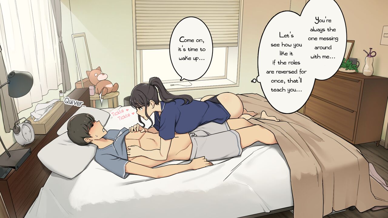Fudan Onkou na Toshiue Kanojo ni Ichinichijuu Tatasare Semerare Tsuzukeru Hanashi | Something Mild-Mannered Girlfriend Erections Teasing page 2 full