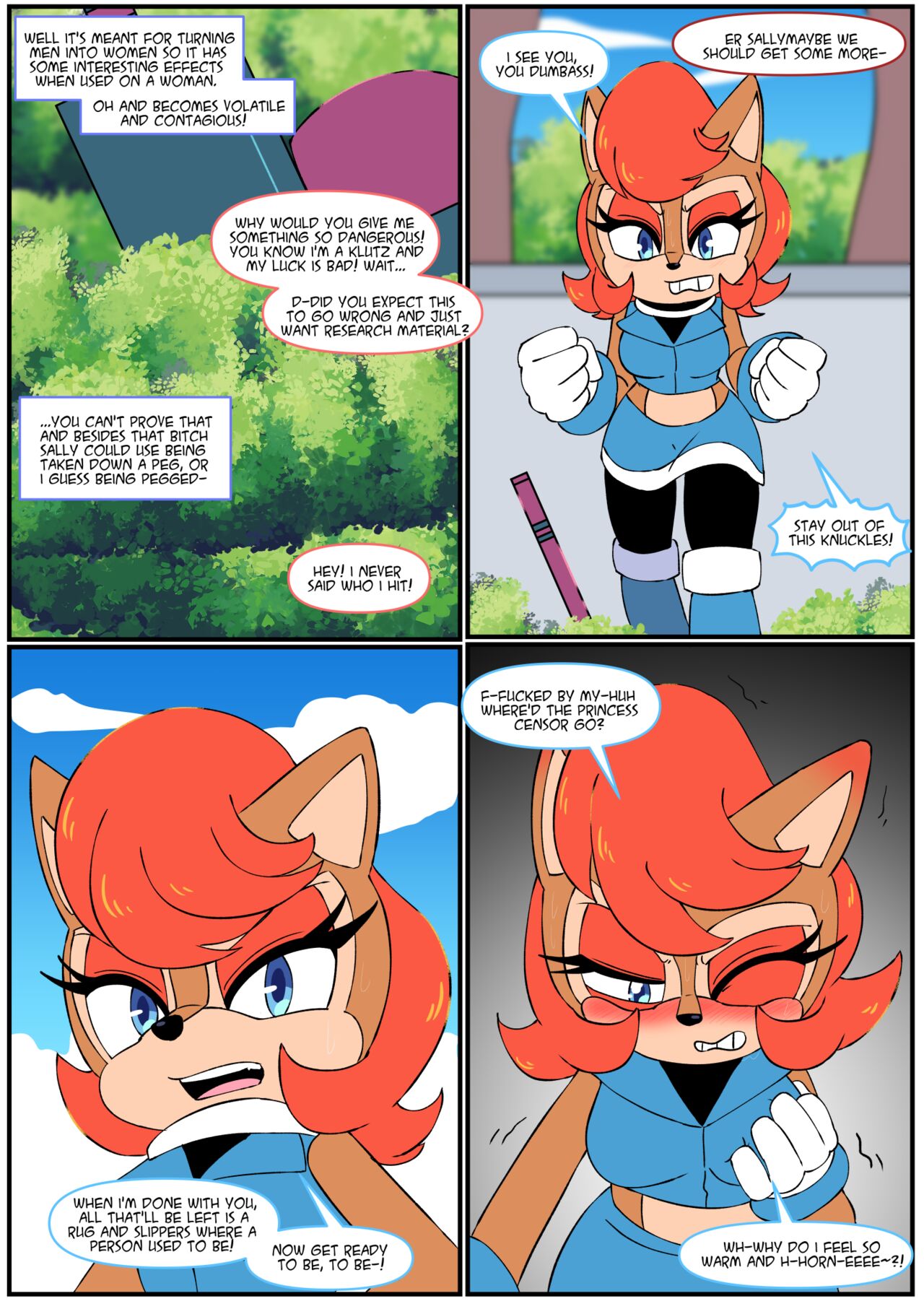 Gotta Girl Fast #5: Sally &amp; Knuckles page 4 full