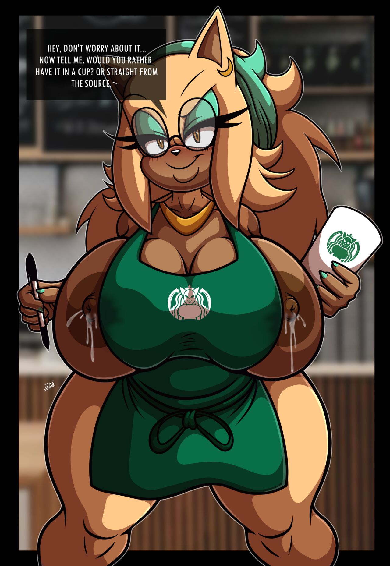 Desirée working at Starfucks I mean Starbucks! page 7 full