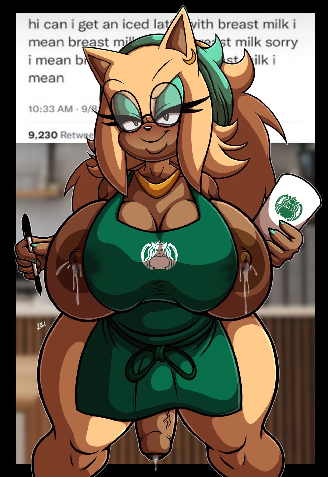 Desirée working at Starfucks I mean Starbucks! page 9 full