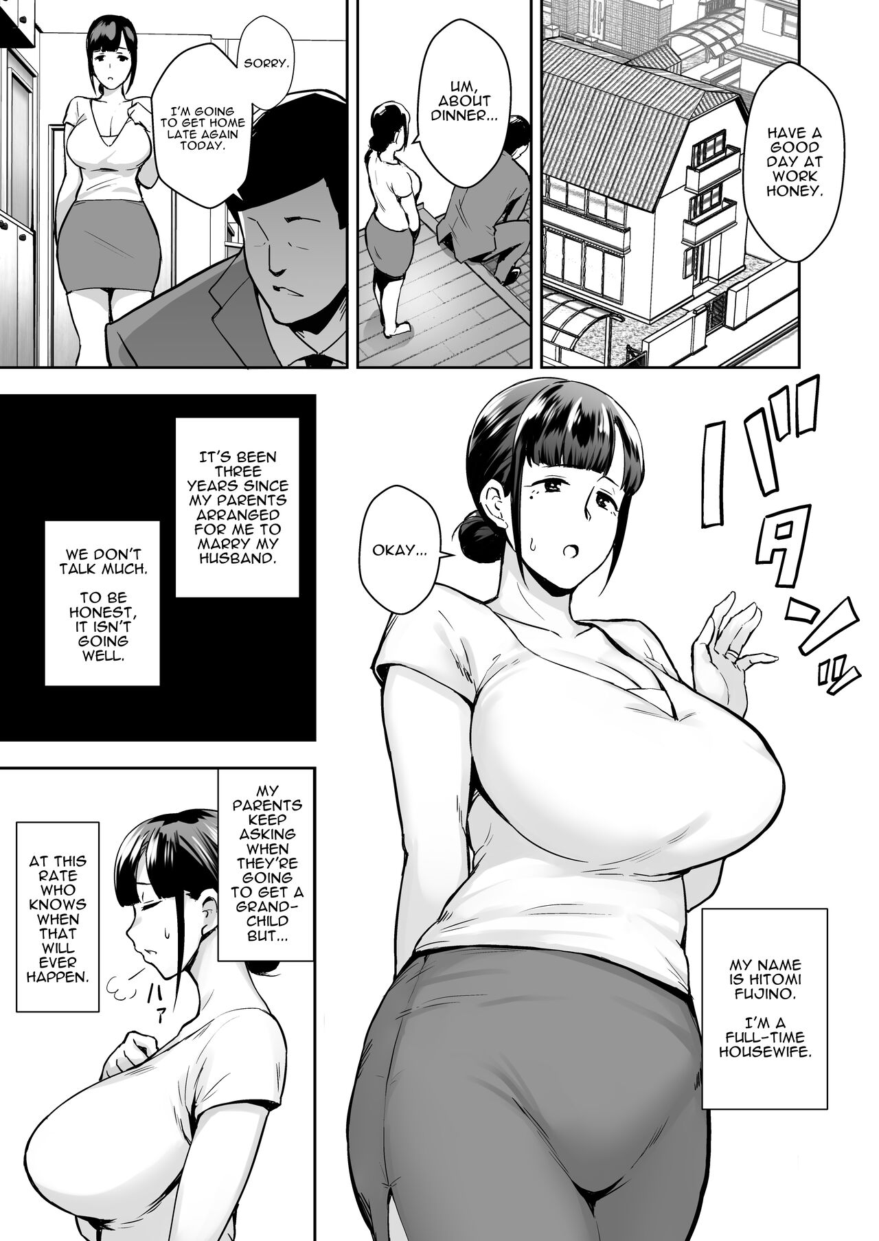 Netorareta Bakunyuu Seiso Zuma Hitomi -Oikko ni Torotoro ni Tokasaremashita- | Housewife NTR Stealing Hitomi - A Prim And Proper Housewife With Big Tits page 3 full