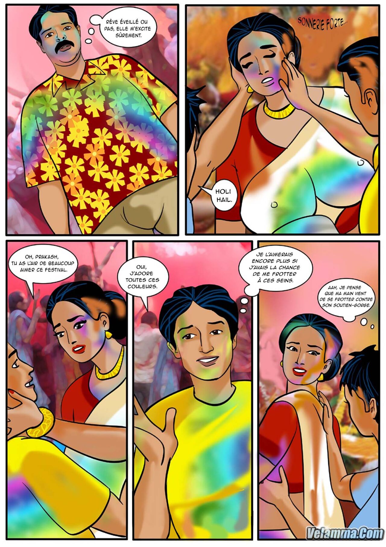 Velamma - 008 - Holi - Le festival de la couleur et... page 8 full