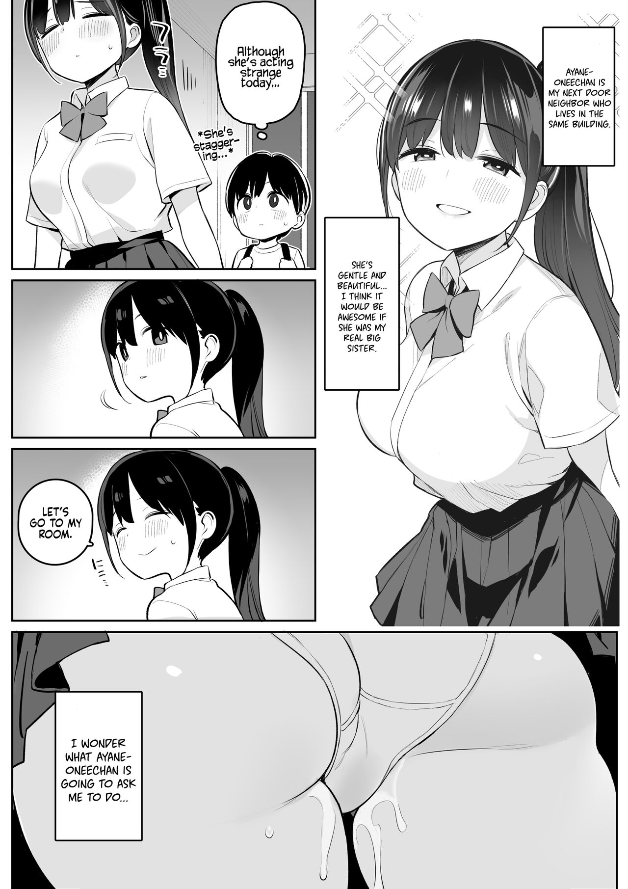 Mijika na Onee-san ga Succubus datta node Sakusei sareru Ohanashi | The Story of How The Big Sister Neighbor Squeezed My Semen Because She was a Succubus page 3 full