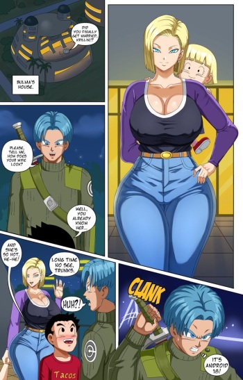 Android 18 and Trunks cover