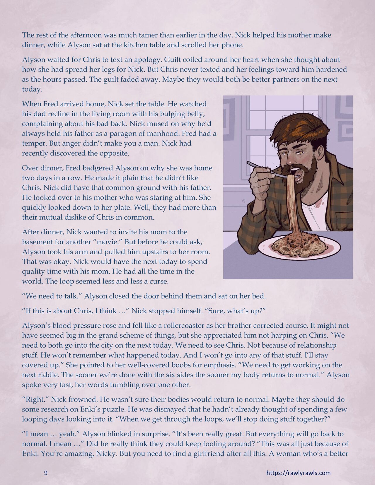 Enki's Puzzle Chapter 10: Rawly Rawls Fiction page 9 full