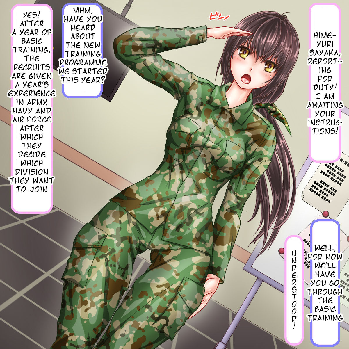 Kunren de Shigokarete Hainikubukuro ni Narihateta Onna Heishi ~Nikuana wa Oogata Heiki no Kakunouko~ page 3 full