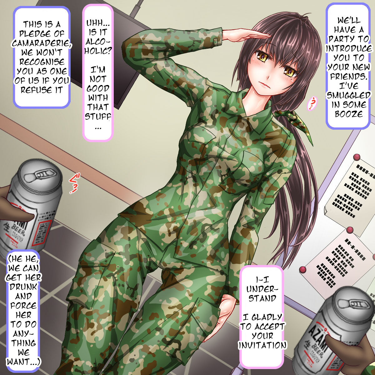 Kunren de Shigokarete Hainikubukuro ni Narihateta Onna Heishi ~Nikuana wa Oogata Heiki no Kakunouko~ page 6 full
