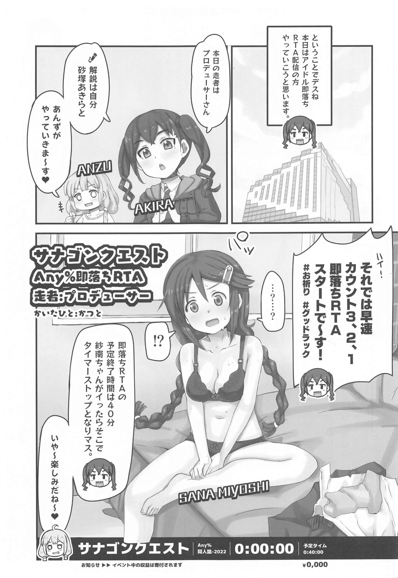Sanagon Quest Any% Sokuochi RTA Sousha: Producer page 4 full