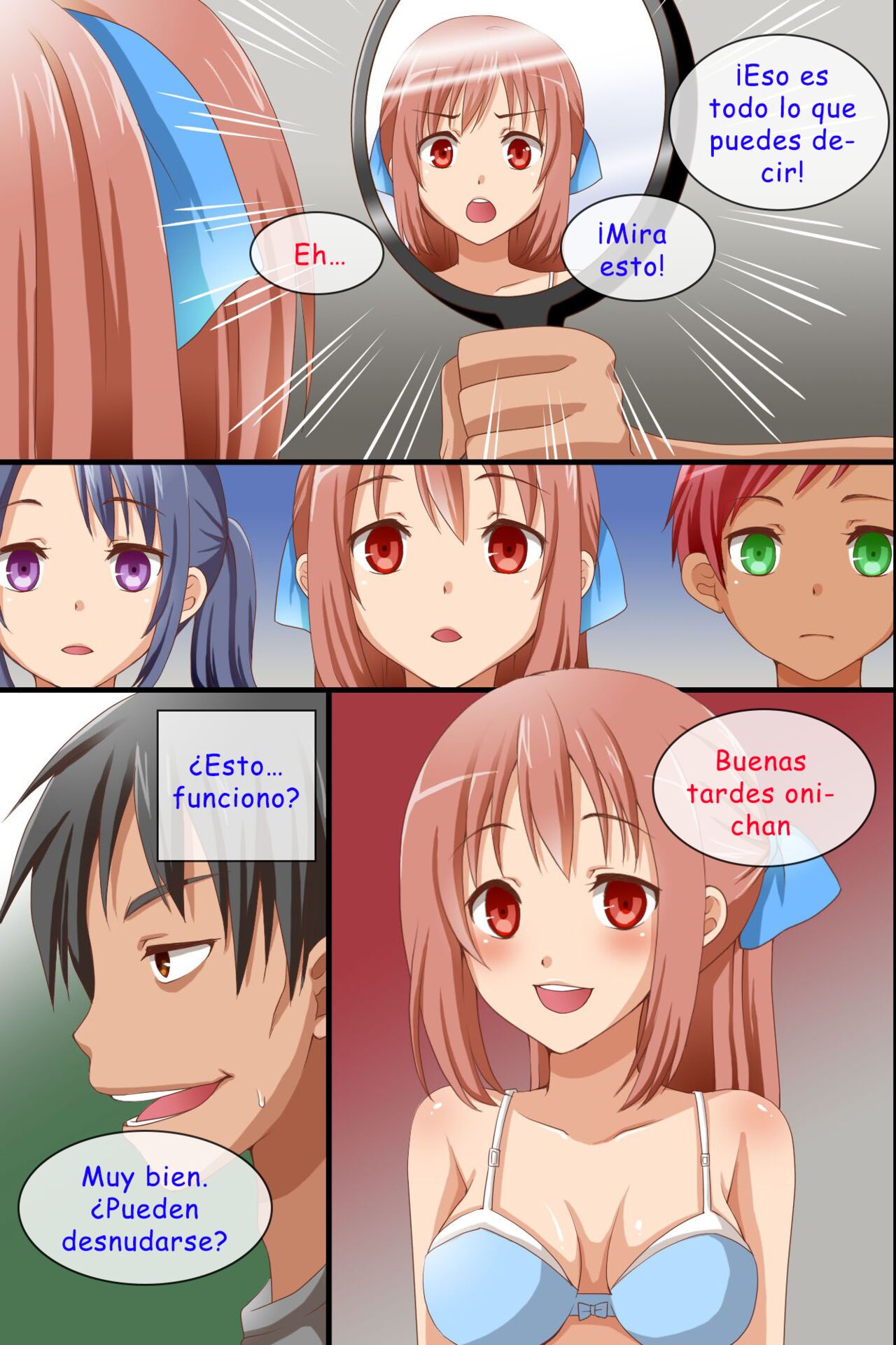 Namaiki na Meikko-tachi ga Asobi ni Kita node Mahou no Kagami de Juujun ni Shite Kawaii Boku Senyou Dorei ni Shita page 9 full