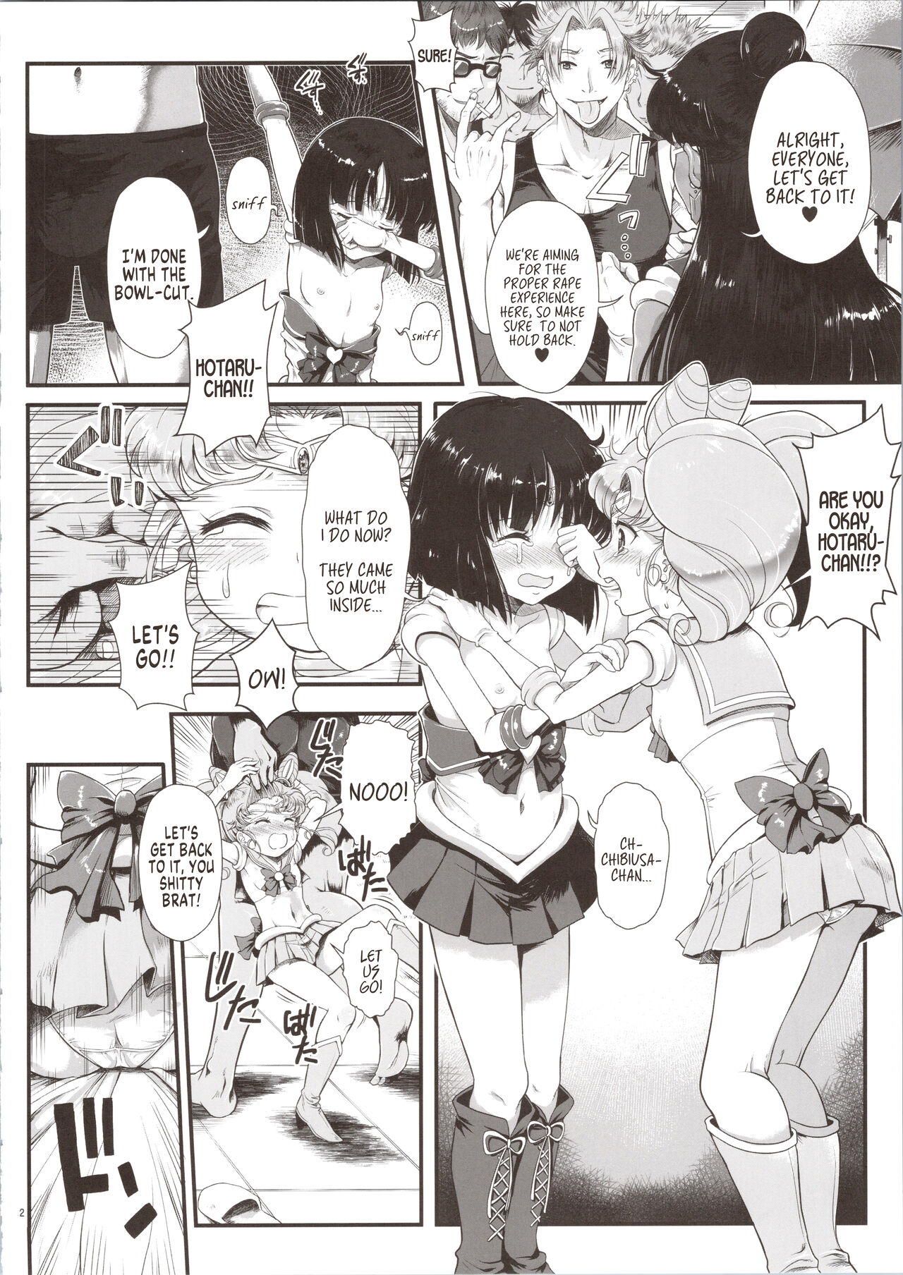 Sailor AV Kikaku ~Fukusuu no Chara Danyuu ni Hard Rinkan &amp; Rankou Doukyuusei no Okazu Hen~ page 7 full