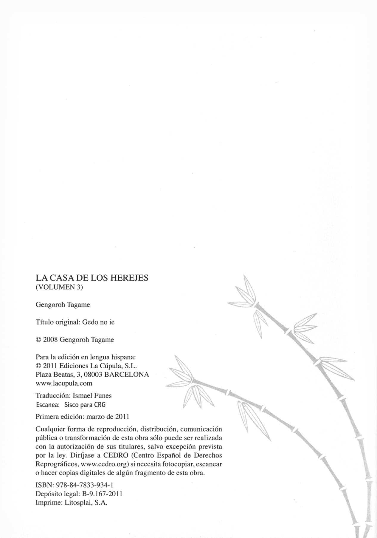 House of Brutes /  La Casa de los Herejes Vol 3 page 4 full