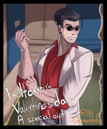 Helltaker's Valentine's Day cover