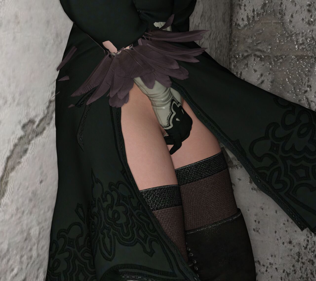 NieR:Automata 9S looking into 2B masturbation page 2 full