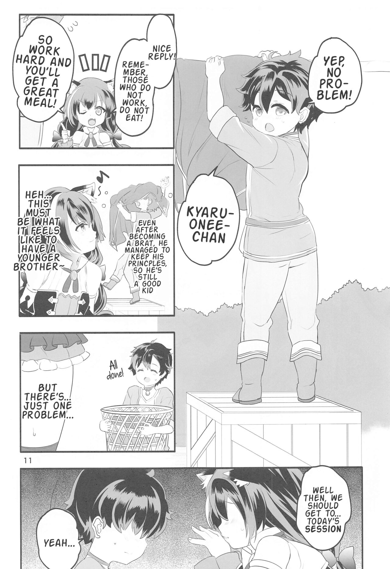 Peco Nee-san no Waruiko wa Taabechau zoo page 10 full