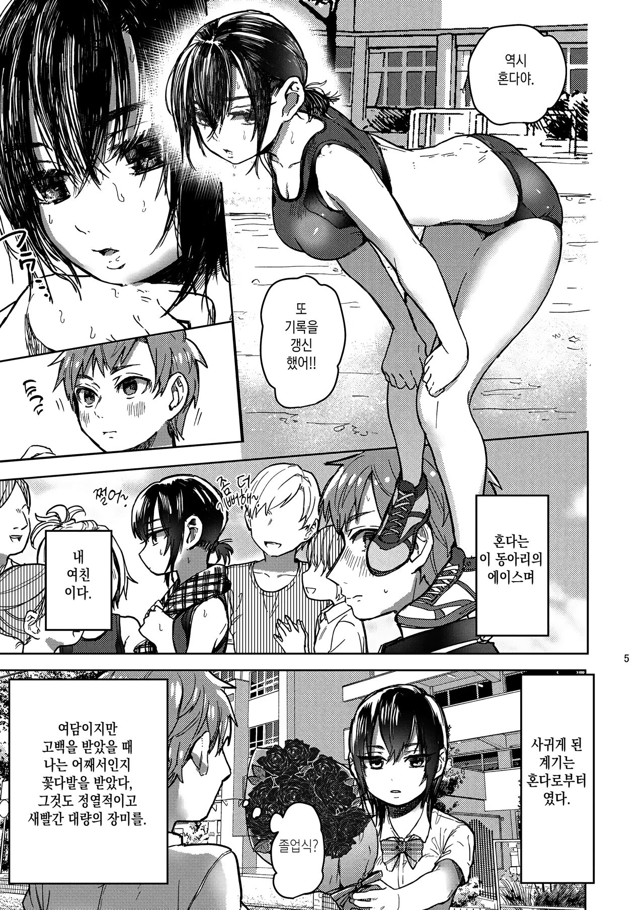 Rikujou Kanojo wa Cool Tokidoki Dere | 육상부 여자친구는 쿨하고 때때로 부끄럼 page 4 full