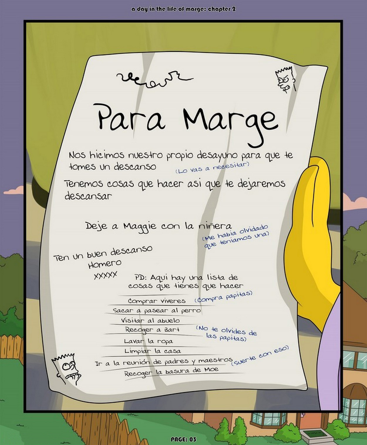 Un Dia en la Vida de MARGE  2 page 3 full