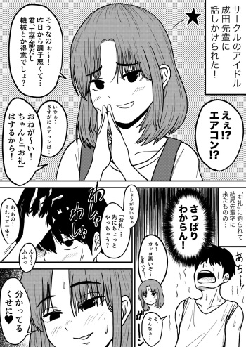 Akogareno Senpai Taku Ni Eakon O Naoshi Ni Iku Hanashi cover