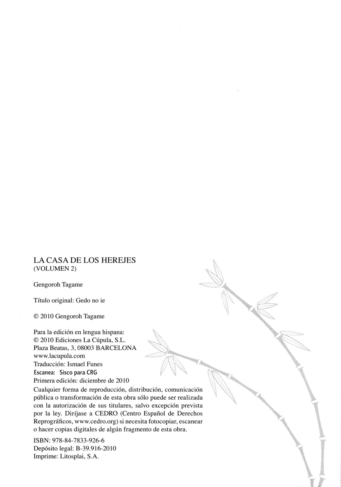 House of Brutes /  La Casa de los Herejes Vol 2 page 4 full