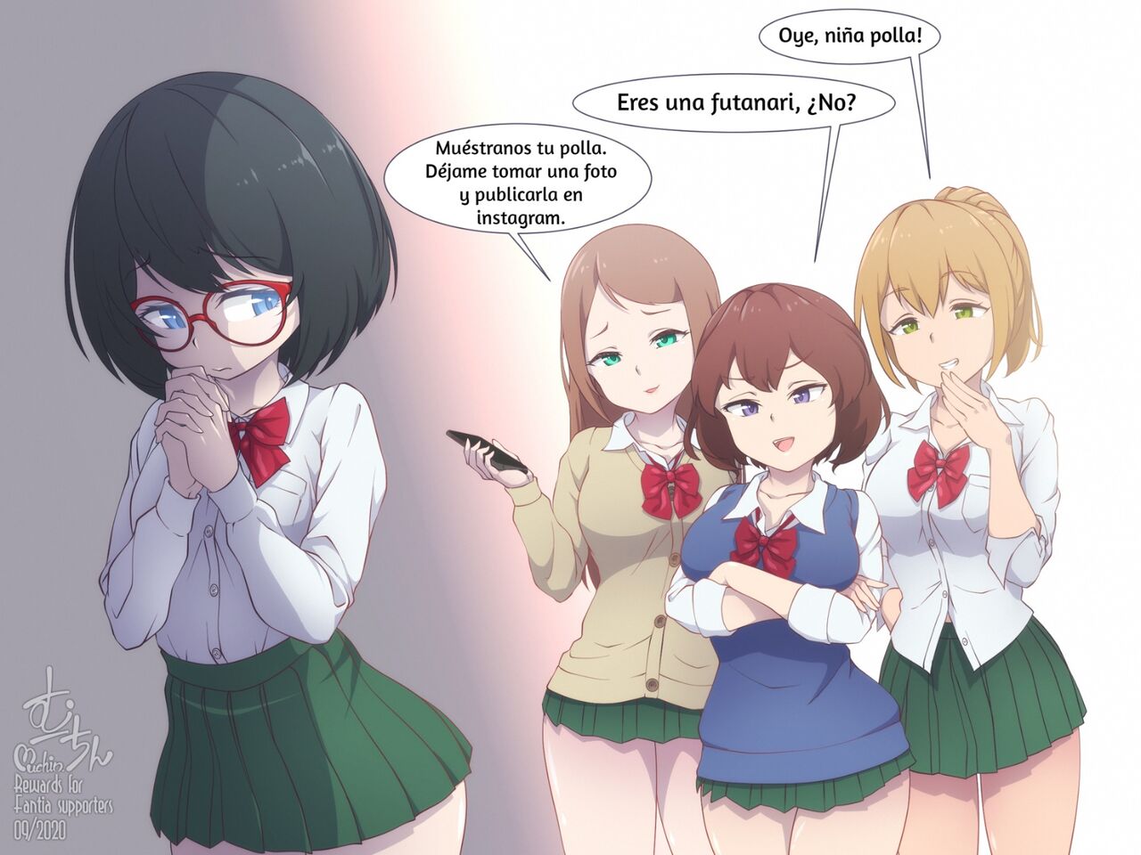 Molestando a una chica futanari / Teasing a futanari girl page 1 full