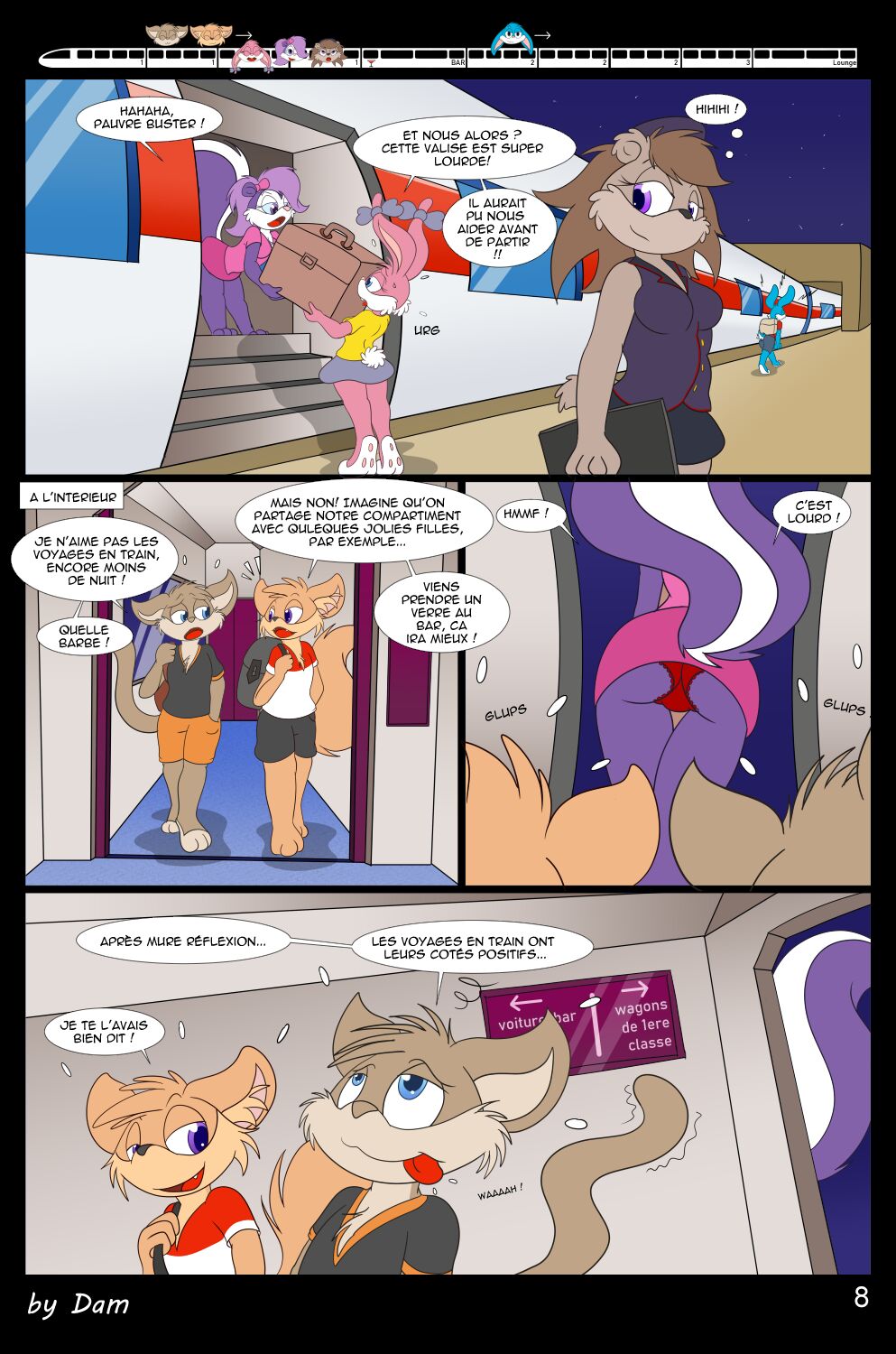 Toons on a train - french page 8 full