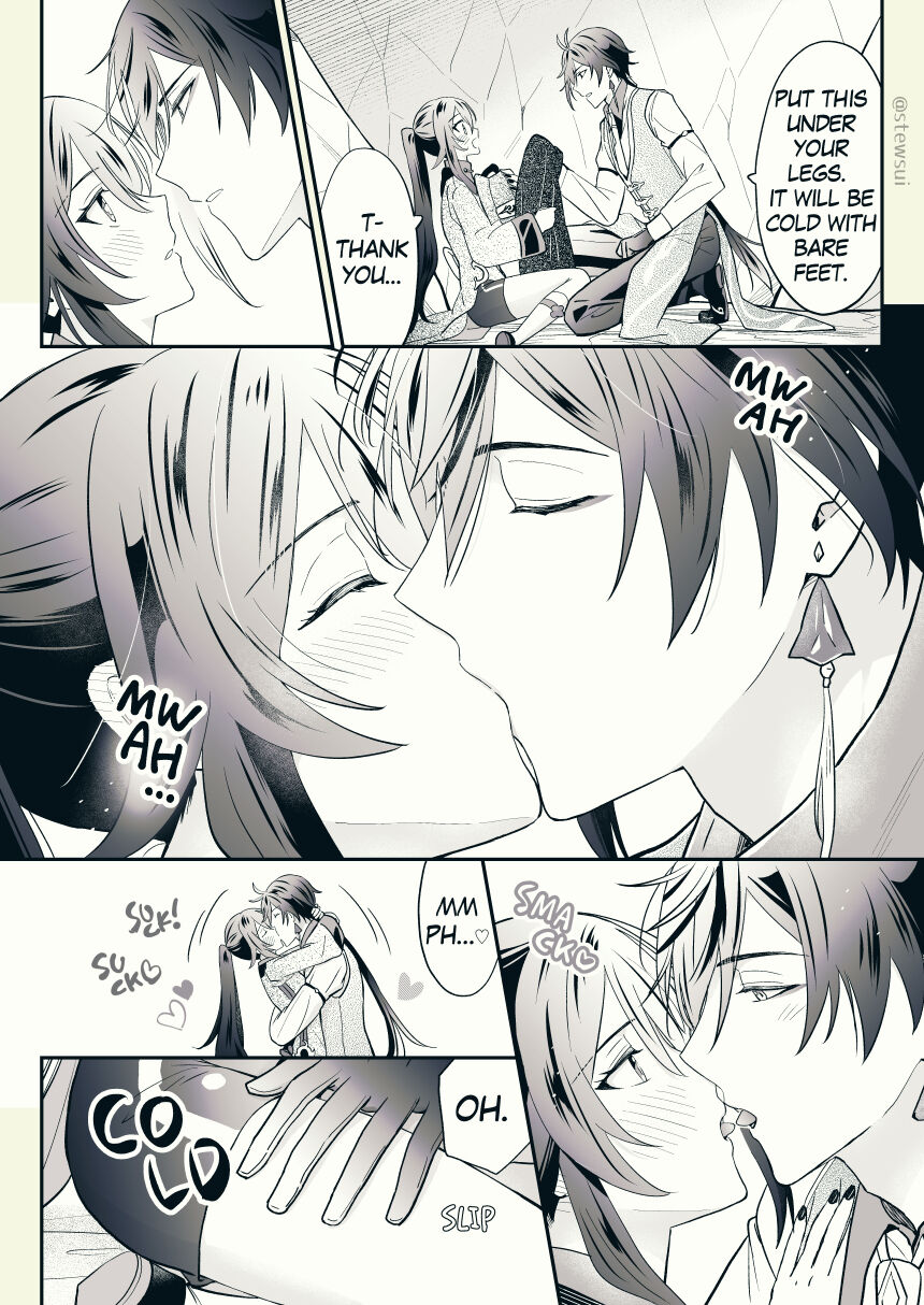 Zhongli x Hu Tao love story hentai doujinshi Ch. 7-8 page 5 full