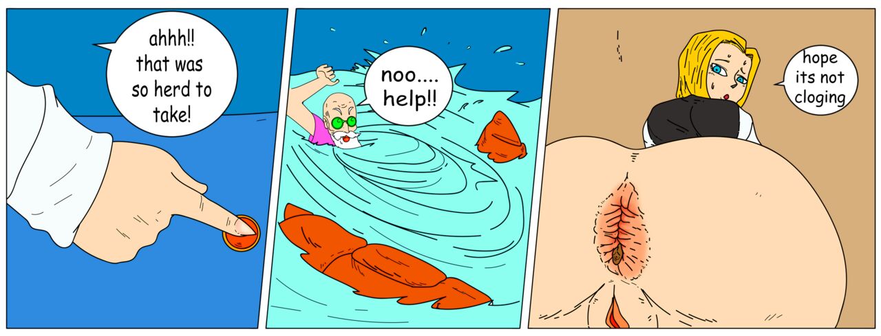 Android 18 Toilet Time - Dragon Ball page 8 full