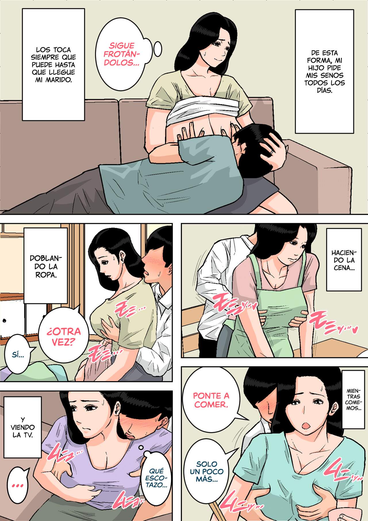 Okaa-san no Oppai wa Momitai Houdai! ~Tamattara Dashite Ageru kara~ │ ¡Jugando con las tetas de mamá! ~Ayudándolo a venirse cuando lo necesite~ page 8 full