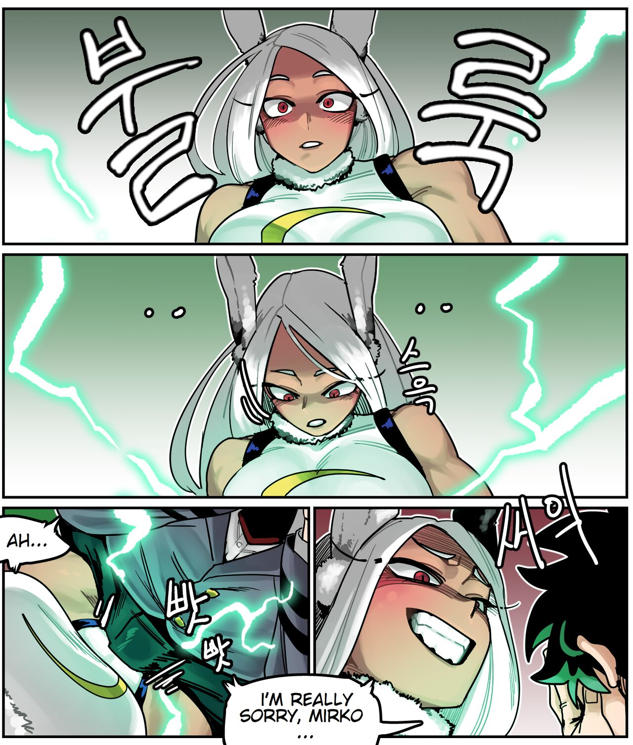 Deku meets Mirko on a Train and Fucks Her page 3 full