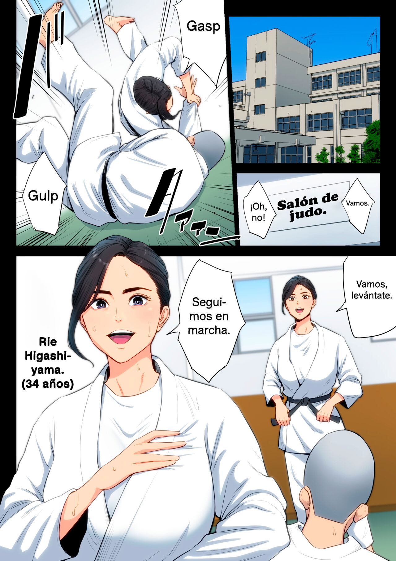 Juudoubu Komon no Onna Kyoushi ga Tsumihoroboshi no Tame ni Buin-tachi ni Mawasareru Hanashi. | La historia de una asesora de un club de judo que es llamada por los miembros de su club para expiar sus pecados. page 2 full