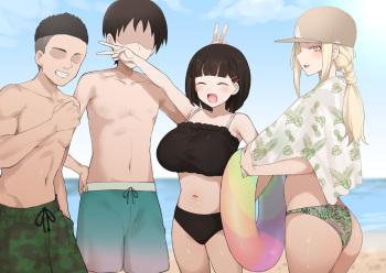 クラスの仲良し男女で海→解散して夜は別の男と本気交尾NTR♥ cover