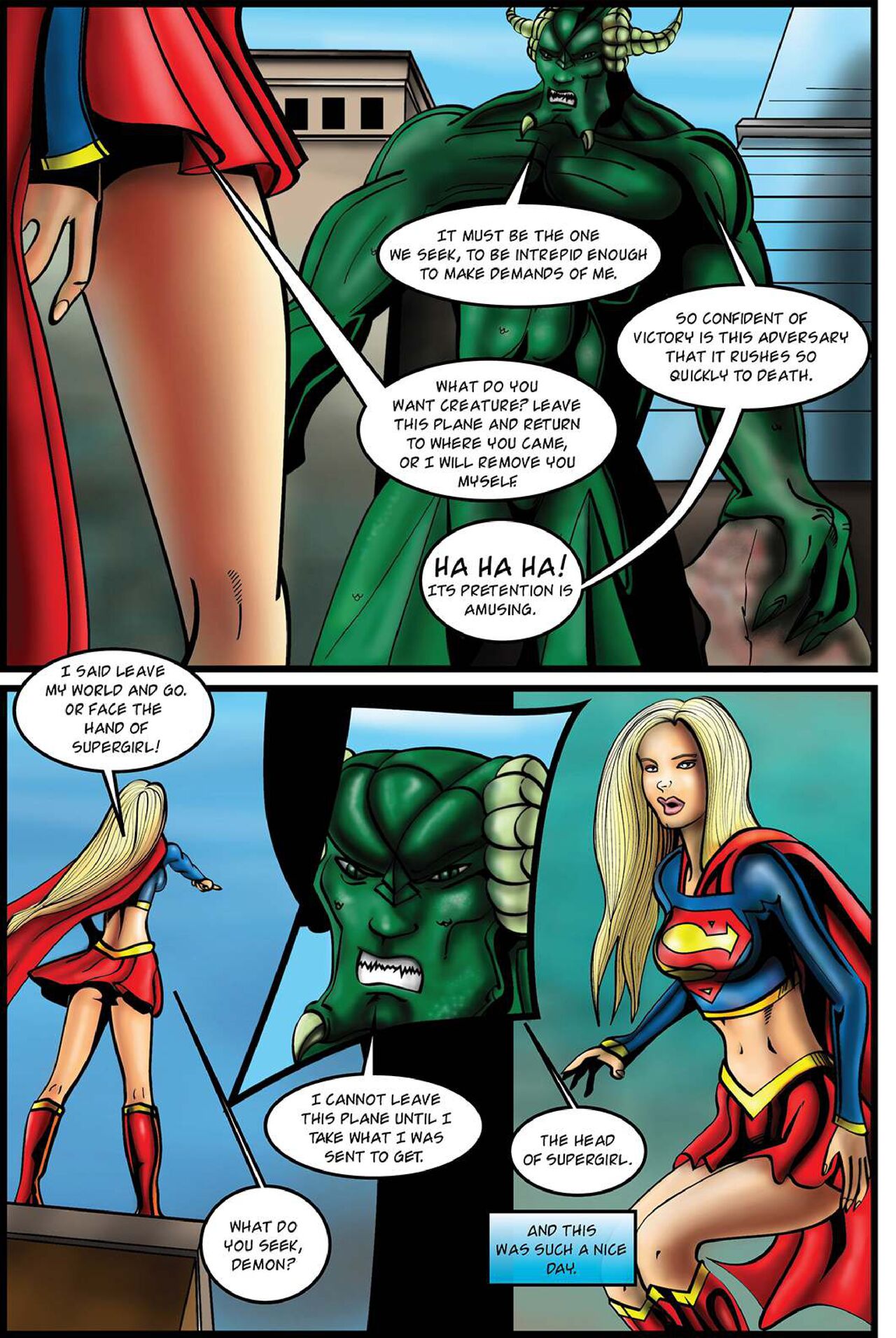 Supergirl: Issue #1 - Demonic Bloodsport Part 1 page 4 full