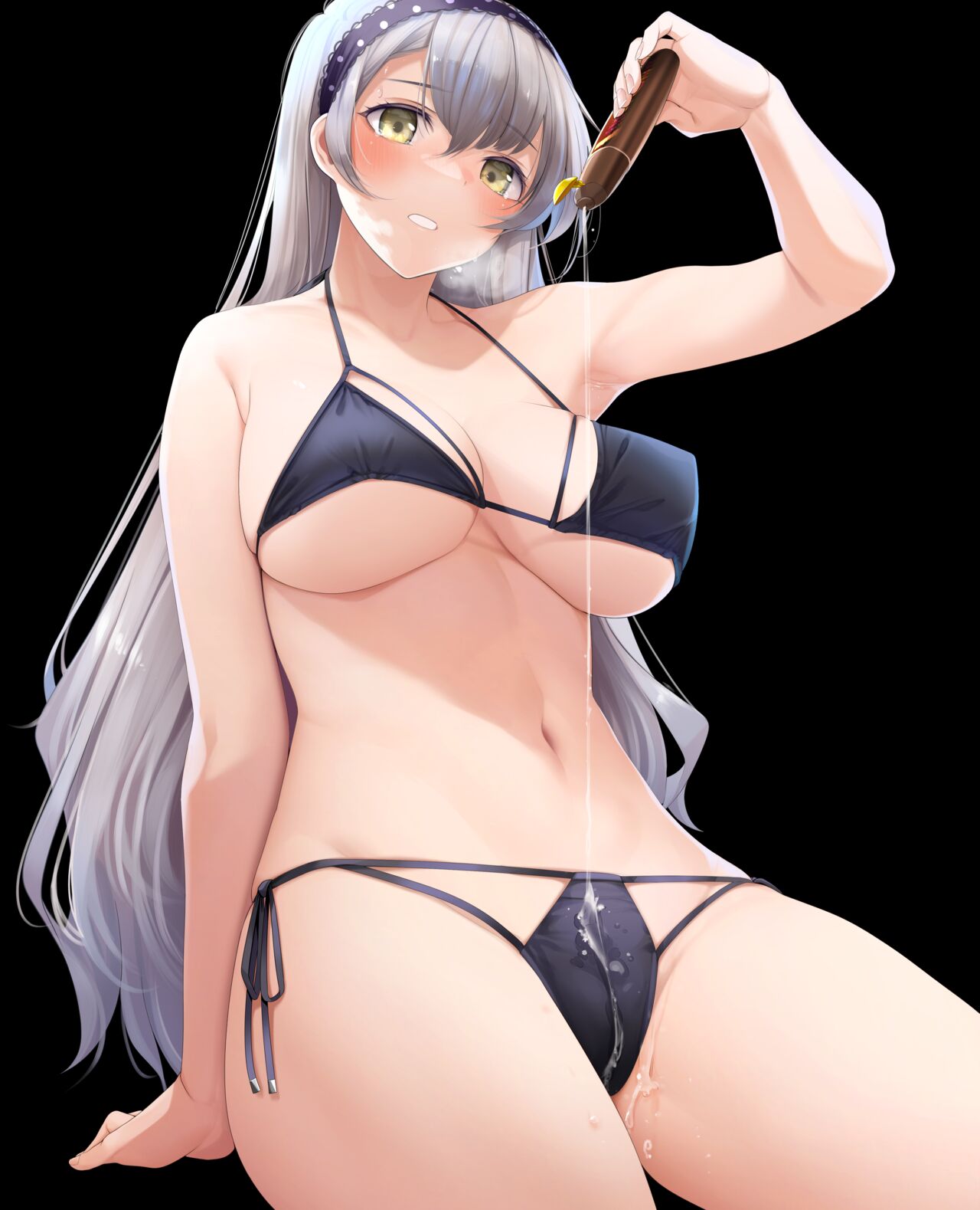 プライベートビーチでエッチな気分になってしまった水着お嬢様 【原寸高解像度Ver】 page 8 full