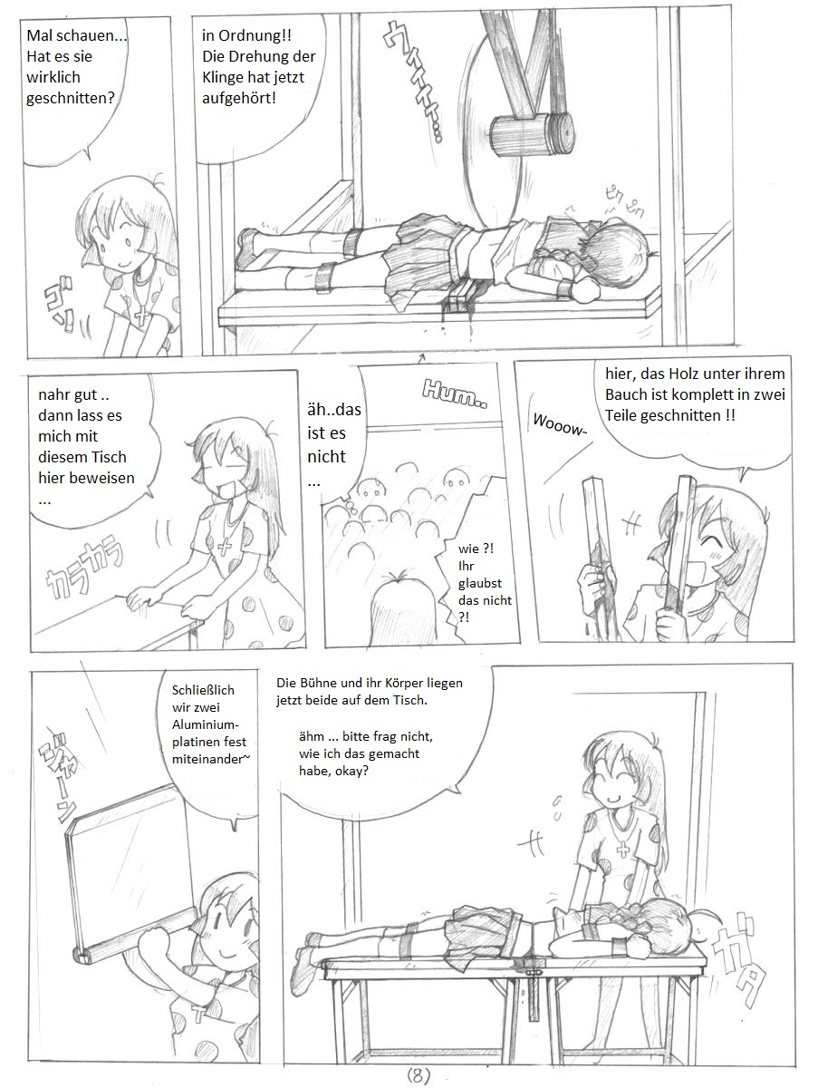 Zenjidou Ningen Setsudanki I Angstshow Schneiden des menschlichen Körpers page 8 full