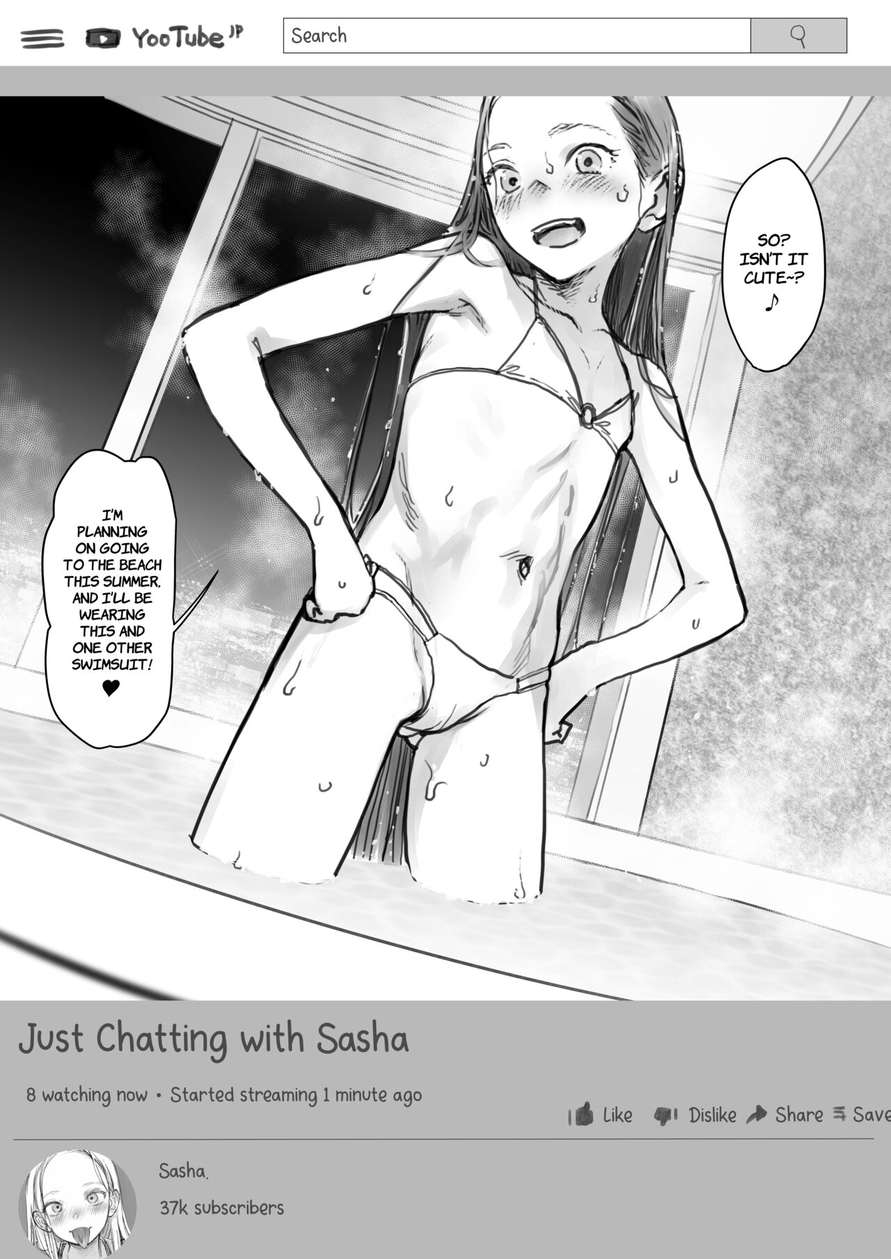 Sasha-chan no YooTube Haishin 3  | Sasha-chan's Yootube Stream part 3 page 4 full
