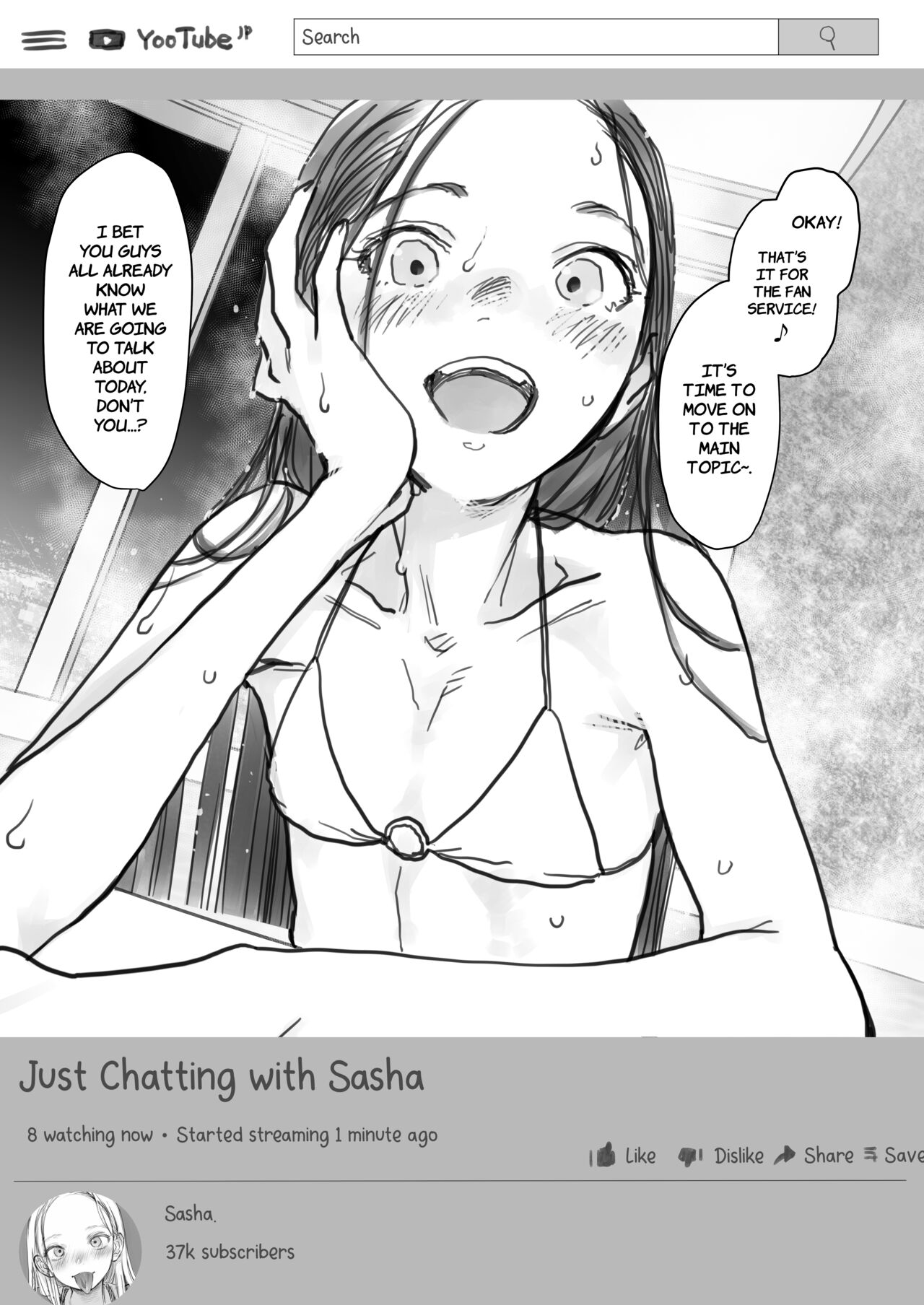 Sasha-chan no YooTube Haishin 3  | Sasha-chan's Yootube Stream part 3 page 6 full