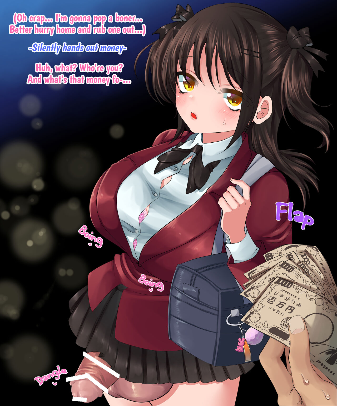 Futa Girl Gracefully Invites a Socially Inept Person Who Can't Say Anything to Blow a Load With Her page 2 full