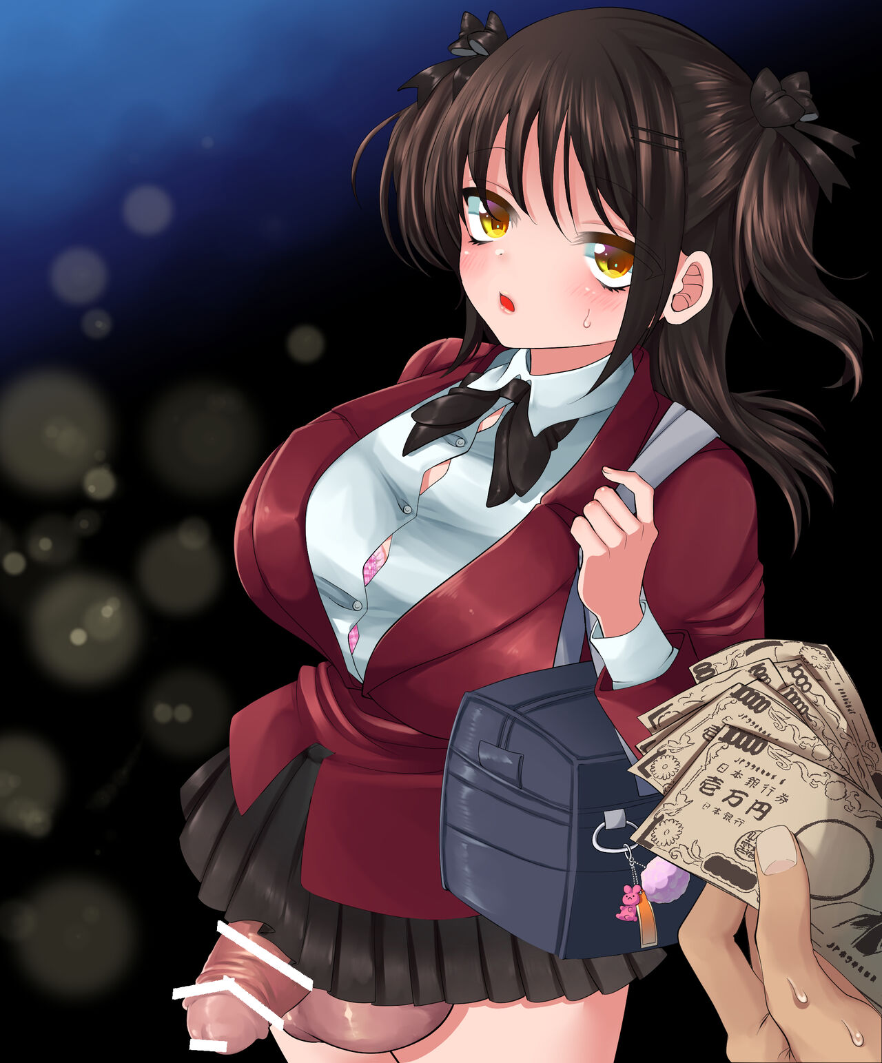 Futa Girl Gracefully Invites a Socially Inept Person Who Can't Say Anything to Blow a Load With Her page 4 full