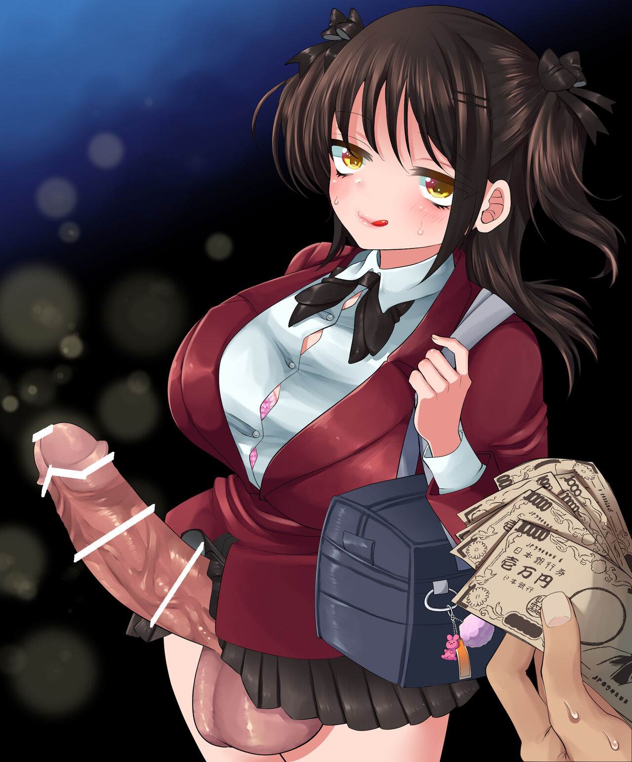 Futa Girl Gracefully Invites a Socially Inept Person Who Can't Say Anything to Blow a Load With Her page 5 full