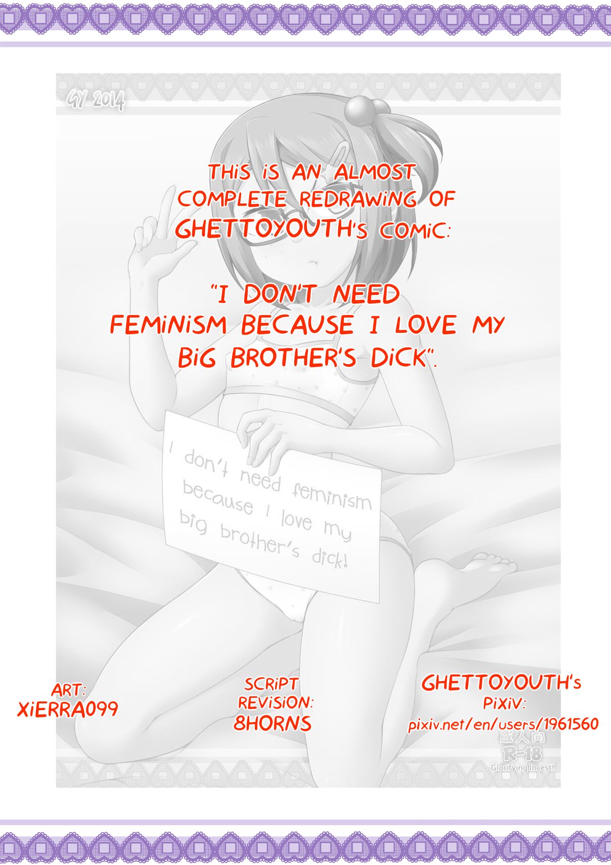 I don't need feminism because I love my big brother's dick page 6 full