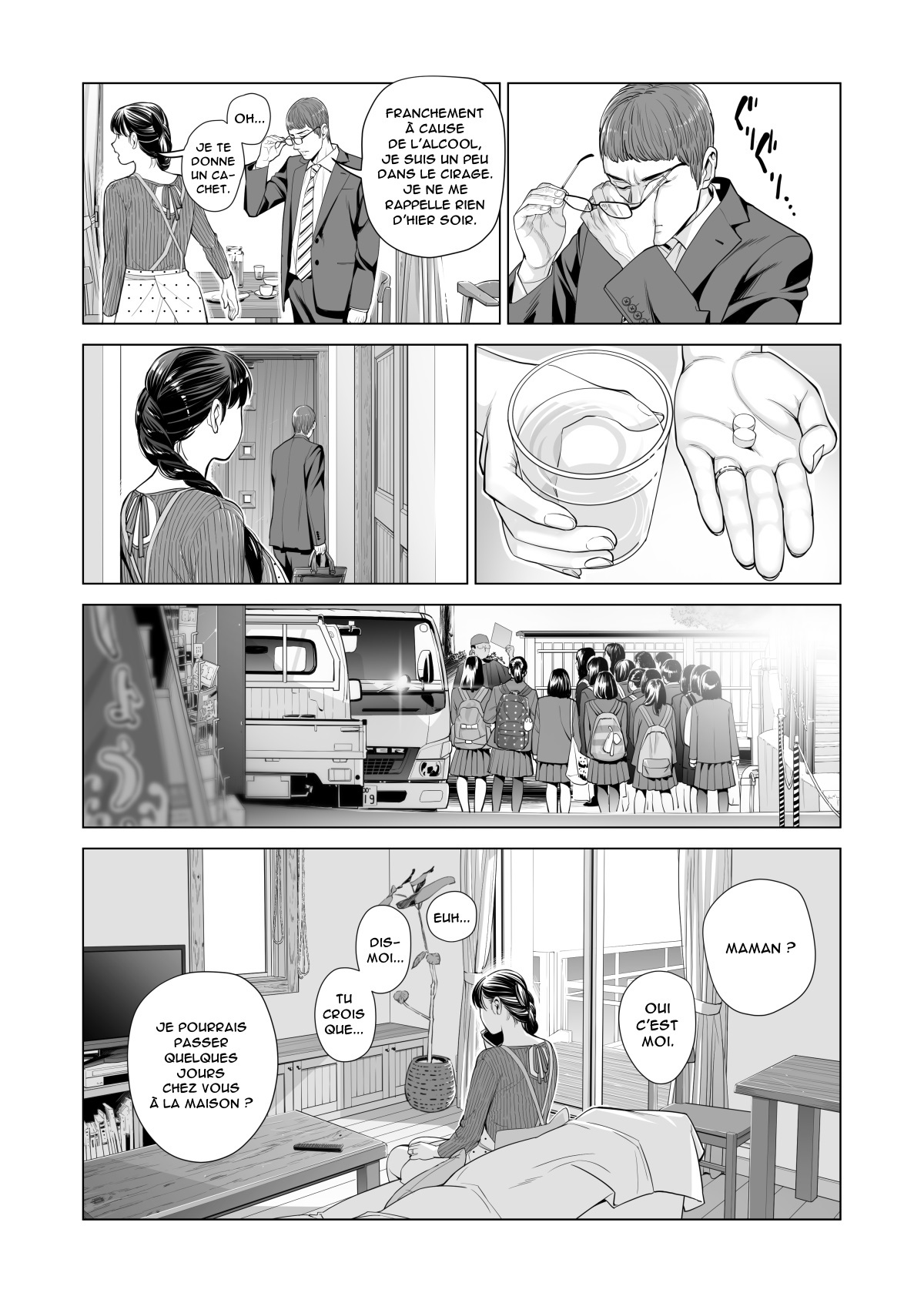 Tsukiyo no Midare Zake ~Hitozuma wa Yoitsubureta Otto no Soba de Douryou ni Netorareru~  | A Housewife Stolen by a Coworker Besides her Blackout Drunk Husband 2 page 8 full