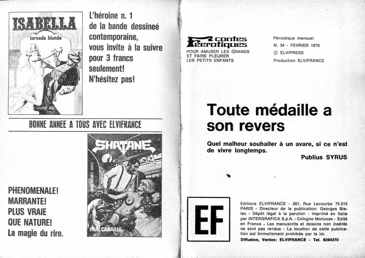 Elvifrance - Contes féérotiques 34 - Toute médaille a son revers page 2 full