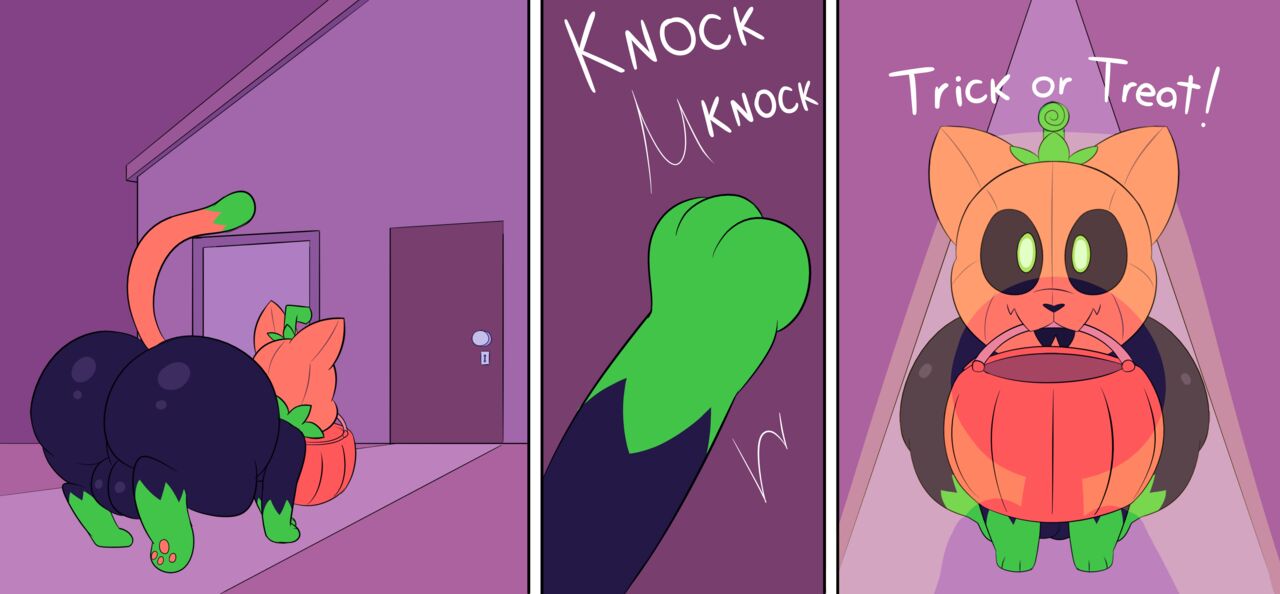 Pumkat goes Trick-Or-Treating page 1 full