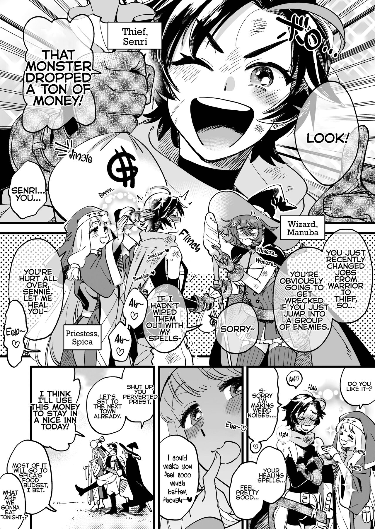 Nakayoshi Onna Boukensha wa Yoru ni Naru to Yadoya de Mechakucha Ecchi Suru | Party of Female Adventurers Fuck a lot at the Inn Once Nighttime Comes. page 3 full