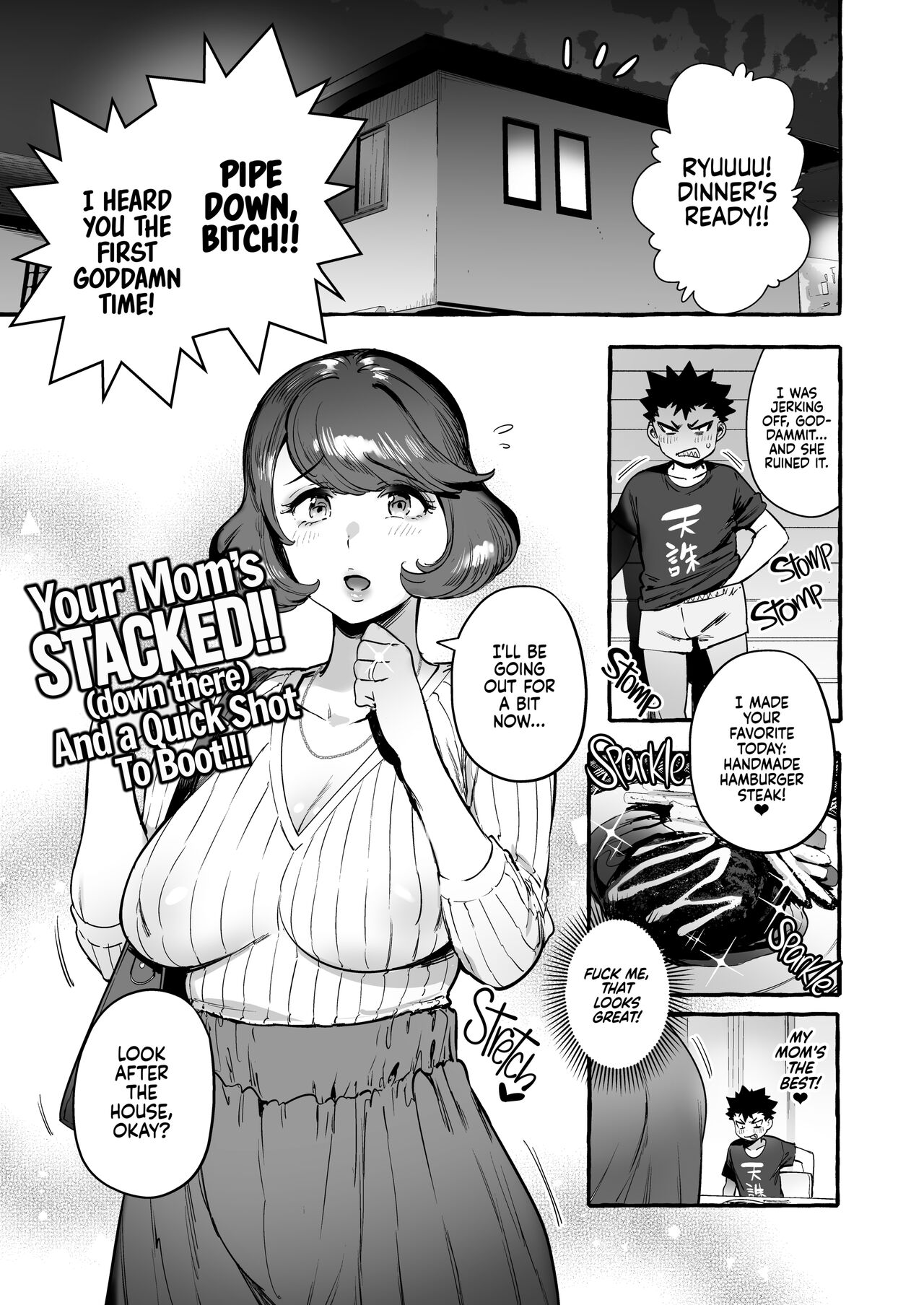 Omae no Kaa-chan Kyokondashi Sourou!! | Your Mom's Stacked !! And a Quick Shoot To Boot page 2 full