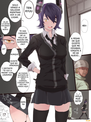 Teitoku ga Shiranai Tokoro de Yarichin Seibishi to no Uwaki Sex ni Dohamari Shita KanColle no Tenryuu | While admiral doesn't know it, Tenryuu is having NTR sex with an engineer. cover