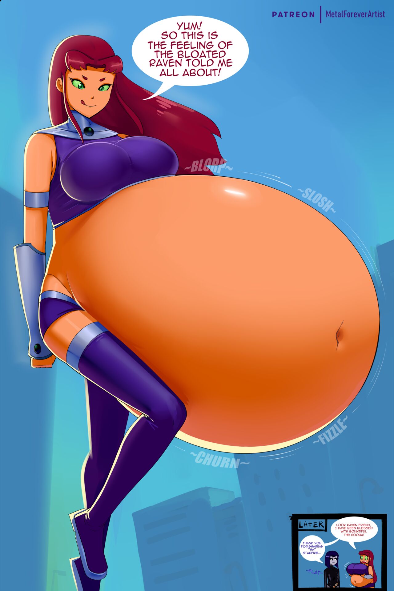 Voracious Starfire + Digestion, Stuffing &amp; Preg Alts page 10 full