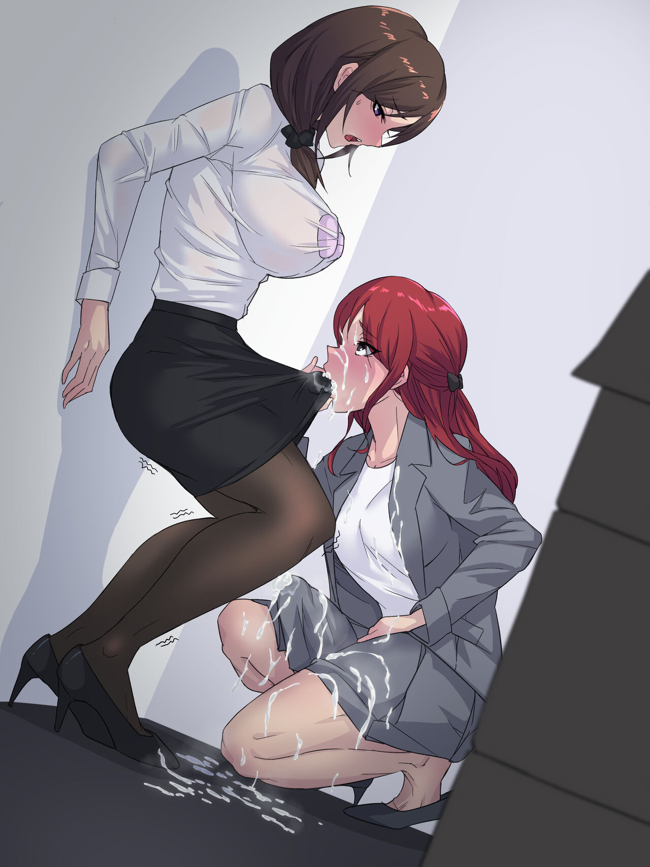 Kōhai ni Shibo Sei sa Reru Futanari OL page 10 full